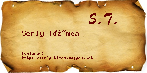 Serly Tímea névjegykártya