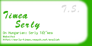 timea serly business card